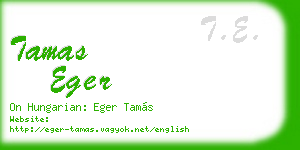 tamas eger business card