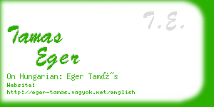 tamas eger business card